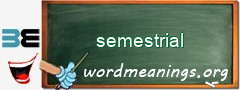 WordMeaning blackboard for semestrial